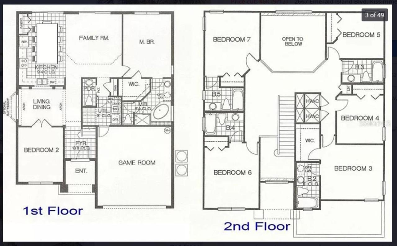 7 Bedroom, 6 Bath And Pool Near Disney In Emerald Island 4 King Master Suites Kissimmee Exterior photo